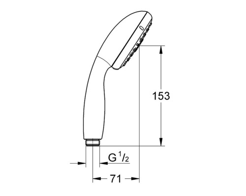 GROHE New Tempesta 100 28419002 ручной душ, 3 вида струи