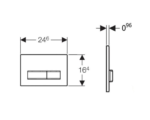 GEBERIT 115.788.00.2 Смывная клавиша Geberit Sigma50, двойной смыв: под клиента