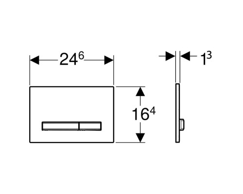 GEBERIT 115.788.SQ.2 Смывная клавиша Geberit Sigma50, двойной смыв: умбра