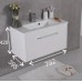 FANCY MARBLE (Fiji 80+4008101 )Шкафчик подвесной с раковиной "Annabelle" 792x395x420