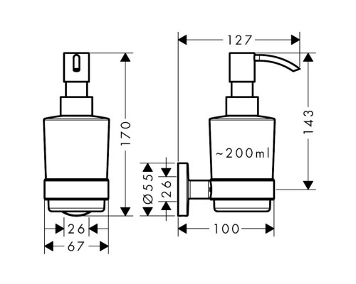Hansgrohe 41714000HG Logis Universal soap dispensor chrome
