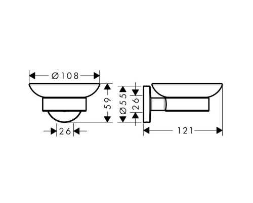Hansgrohe 41715000HG Logis Universal soap dish chrome