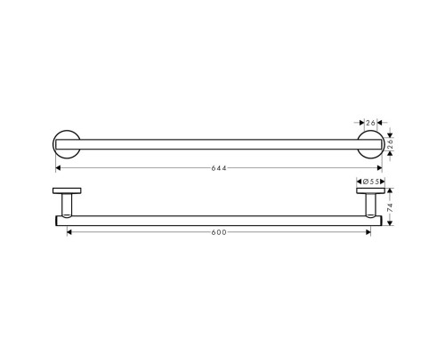 Hansgrohe 41716000HG Logis Universal bath towel holder