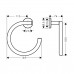 Hansgrohe 41724000HG Logis Universal towel ring chrome