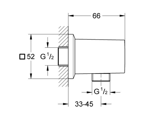 GROHE Allure Brilliant 27707000 подключение для душевого шланга, DN 15