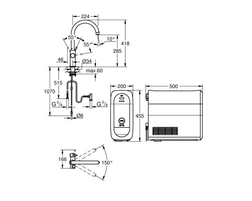 GROHE Blue Home 31455000 смеситель для кухни с системой очистки воды