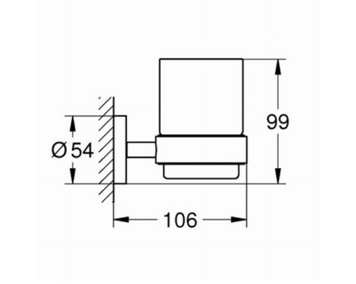 GROHE Essentials 40447001 стакан с держателем настенный