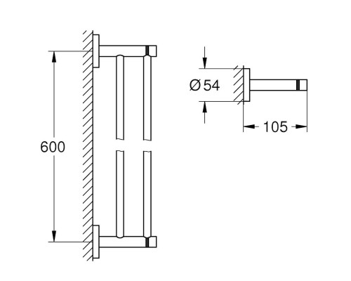 GROHE Essentials 40802001 держатель полотенца двойной