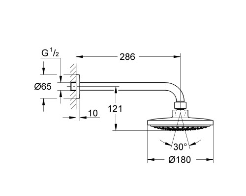 GROHE Euphoria Cosmopolitan 26072000 лейка для душа (1 вид струи)