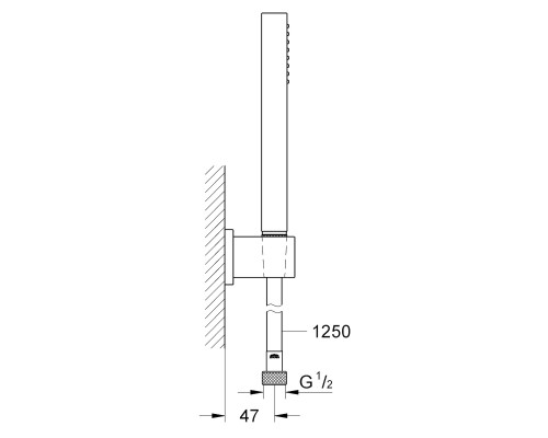 GROHE Euphoria Cube 27702000 душевой набор с 1 режимом струи