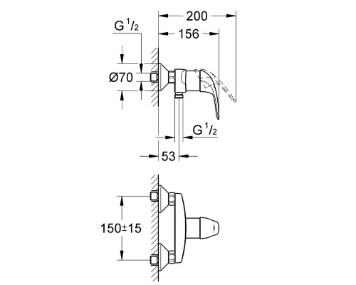 GROHE Euroeco 32740000 смеситель для душа