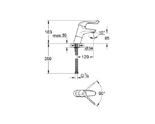 GROHE Euroeco Special 32790000 смеситель для умывальника