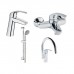 GROHE Eurosmart 123248MK набор смесителей кухни и ванной M-Size(23324001+33300002+27926001+33202002)