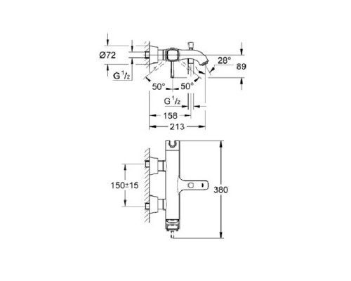 GROHE Grandera 23317IG0 смеситель для ванной