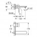 GROHE Lineare 19409001 смеситель для раковины со стены на два отверстия M-Size
