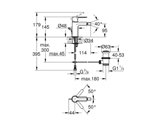 GROHE Lineare 33848001 смеситель для биде S-Size