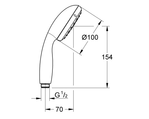 GROHE New Tempesta 100 27852001 ручной душ, 1 вид струи