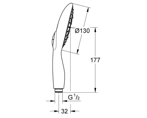 GROHE Power&Soul 27673LS0 ручной душ (4 вида струи)