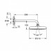 GROHE Tempesta 210 26411000 верхний душ с душевым кронштейном 286 мм, 1 режим струи