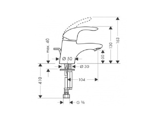HANSGROHE Focus Е 31700000 смеситель для умывальника с донным клапаном