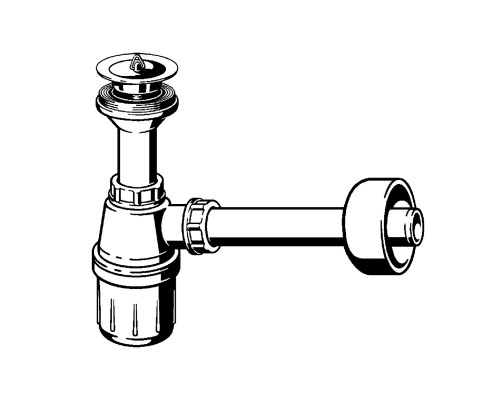 VIEGA (103927) Сифон пласт. бутыл. с/г, 1 1/4"х1 1/4"