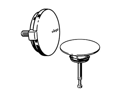 VIEGA (721244) Набор накладок для слив-перелива Multiplex Trio Set Visign M5 (хром)
