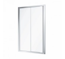 KOLO 560.133.00.3 GEO Душові дверцята розсувні 100 см, 2-х елементні, прозоре скло, срібний блиск, R