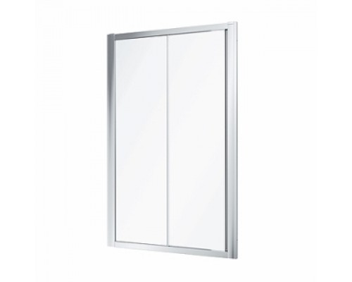 KOLO 560.133.00.3 GEO Душові дверцята розсувні 100 см, 2-х елементні, прозоре скло, срібний блиск, R