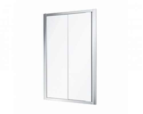 KOLO 560.143.00.3 GEO Душові дверцята розсувні 110 см, 2-х елементні, прозоре скло, срібний блиск, R