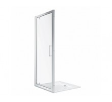 KOLO 560.125.00.3 GEO Двері типу pivot 90 см, прозоре скло, срібний блиск, Reflex