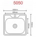 PLATINUM 5050 Мойка 500х500х160 наклад. Decor 0,7мм