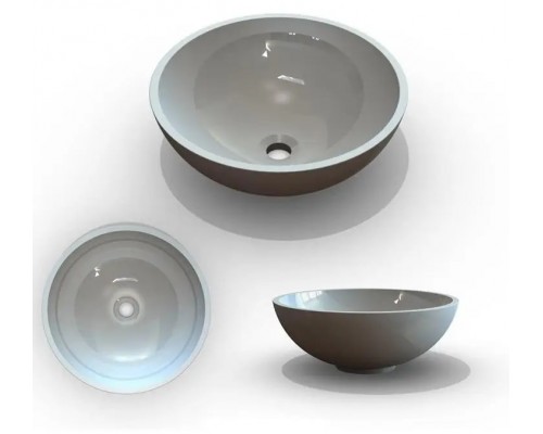 FANCY MARBLE 0304103 Умивальник зі штучного каменю  MONA 420x420, білий мат