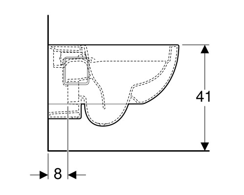 GEBERIT 500.215.01.1 Smyle Подвесной унитаз Rimfree, глубина 54 см, белый