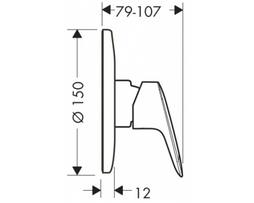 HANSGROHE 1102019 Logis Набор скрытого монтажа с гигиенической лейкой 71666000+27454000+32129000
