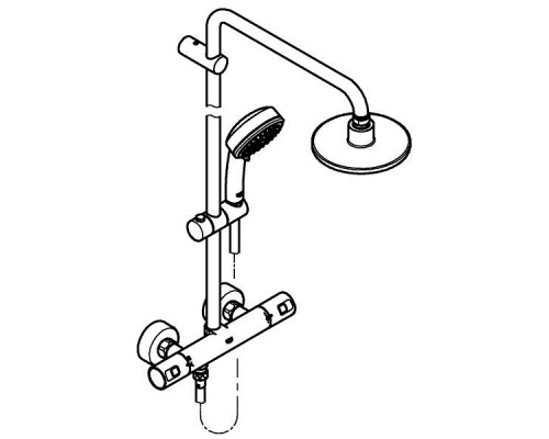 GROHE 26556000 Vitalio Start душевая система 160см с термостатом