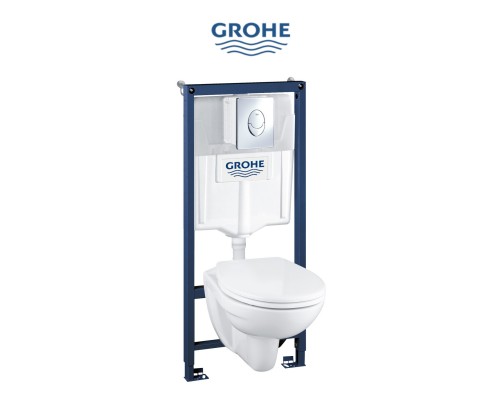 GROHE 39192000 Solido Perfect Набор 4 в 1 - инстал. 38721001, подвесным унитазом 51,7х35.4 в компл.с