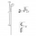 GROHE 121624S BAU Flow комплект смеиетелй на ванну 3 в 1