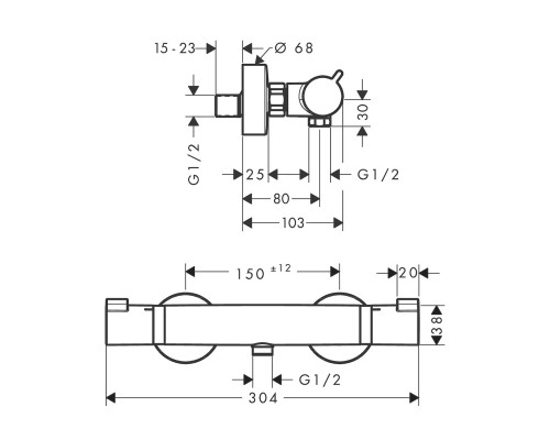 Hansgrohe Ecostat Comfort exp.therm.shower MW