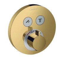 HANSGROHE Термостат прихованого монтажу ShowerSelect S на 2 клавіші Polished Gold Optic (15743990)