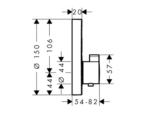 Hansgrohe ShowerSelect S therm.conc. 2o PGO