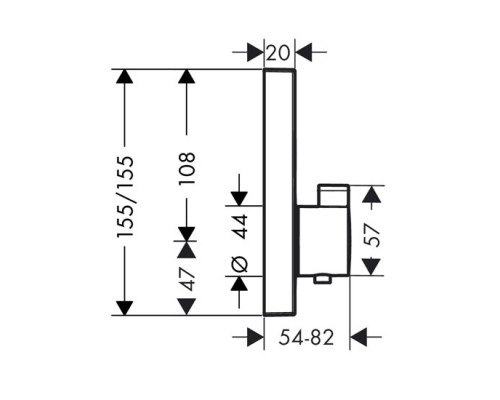 Hansgrohe ShowerSelect therm.conc.2 outlet BBR