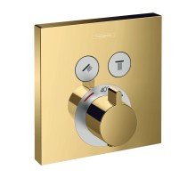 HANSGROHE Термостат прихованого монтажу ShowerSelect на 2 клавіші Polished Gold Optic (15763990)