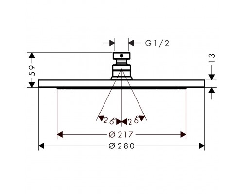 Hansgrohe Croma 280 Air overhead shower BBC