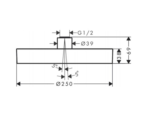 Hansgrohe Rainfinity 250 1jet OHS ceil. MB