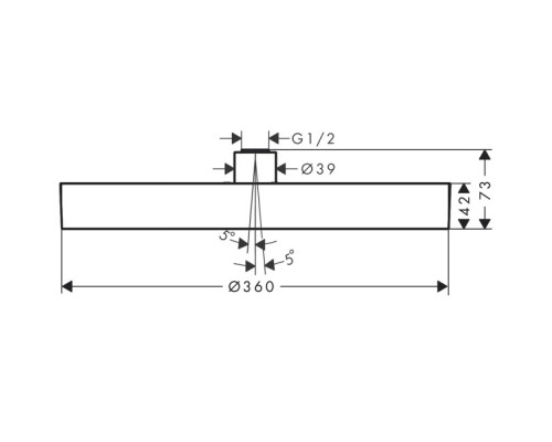Hansgrohe Rainfinity 360 1jet OHS ceil. PGO