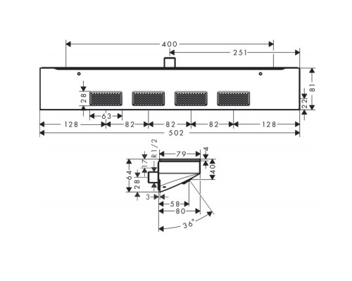 Hansgrohe Rainfinity shoulder shower 500 chr.