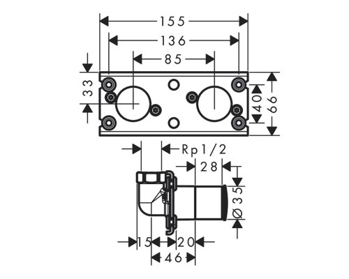 Hansgrohe Rainfinity SHP 360 1jet basic set