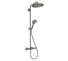 HANSGROHE Душова система Croma Select S 280 1jet Showerpipe з термостатом Brushed Black Chrome (26890340)