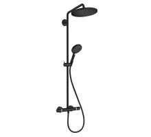 HANSGROHE Душова система Croma Select S 280 1jet Showerpipe з термостатом Matt Black (26890670)