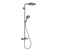 HANSGROHE Душова система Raindance S 240 Showerpipe PowderRain 1jetP з термостатом Brushed Black Ch (27633340)